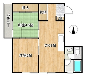 南松竹マンションの間取り