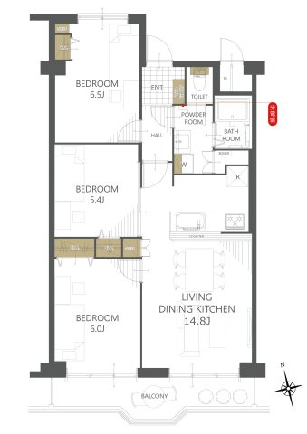 【間取り】阪急南茨木ハイタウン東奈良高層住宅Ｆ棟 