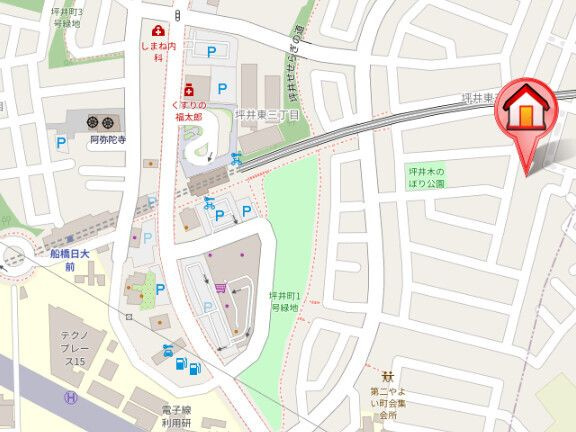 プラートフジ六番館・七番館・八番館の地図