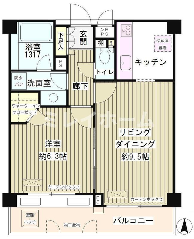 パークブルーム三葉の間取り