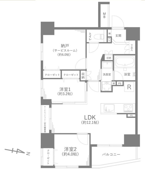 【間取り】 | ナイスブライトピア世田谷千歳台