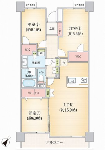 【間取り】 | たまプラーザ西パーク・ホームズ | 間取りです