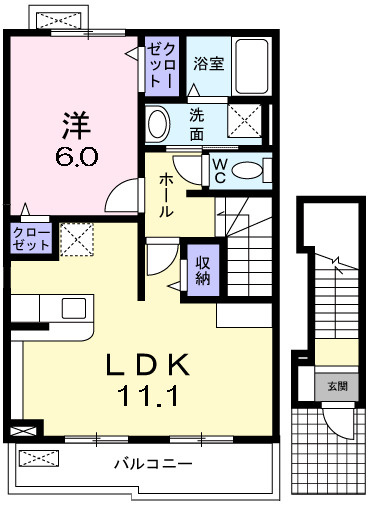 ウエストスクエア　Ｋの間取り