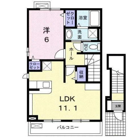 エスポアールＡの間取り