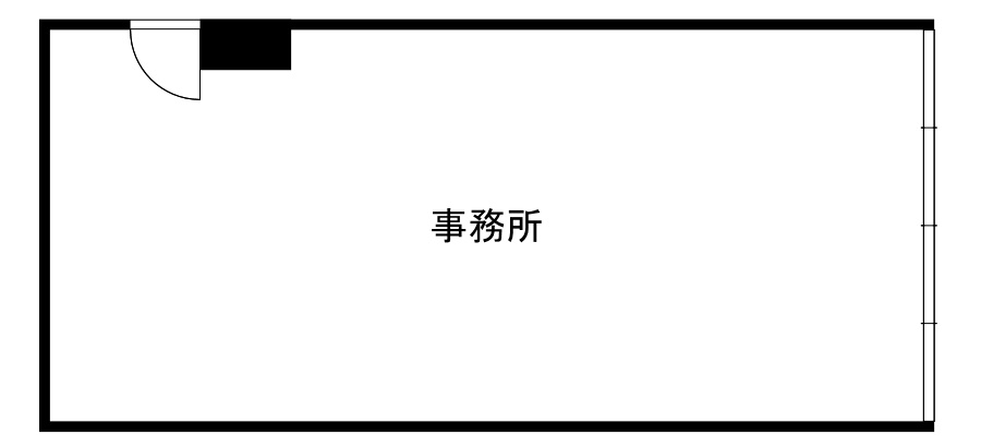 大阪市北区東天満２丁目の事務所の間取り