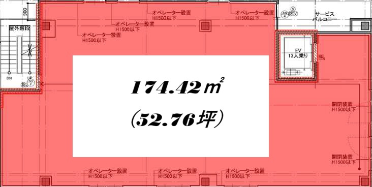 大阪市生野区新今里４丁目の店舗一部の間取り