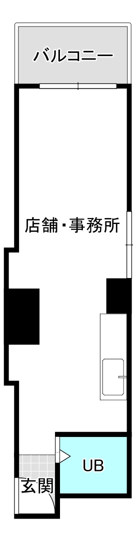 大阪市中央区西心斎橋２丁目の店舗事務所の間取り