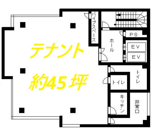東大阪市長堂１丁目の店舗事務所の間取り