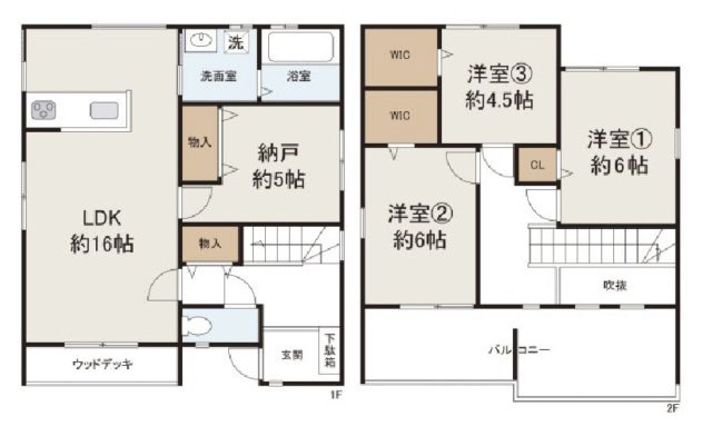 堺市西区山田1丁　中古戸建の間取り