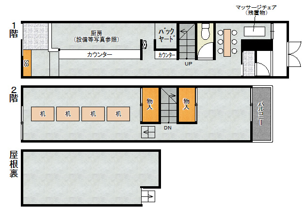 浜口東3丁目店舗の間取り