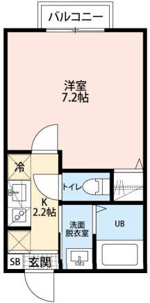 千葉市稲毛区黒砂２丁目のアパートの間取り