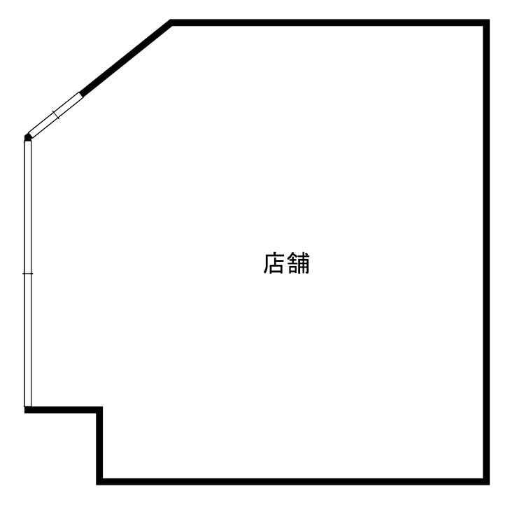 大阪市中央区上町１丁目の事務所の間取り