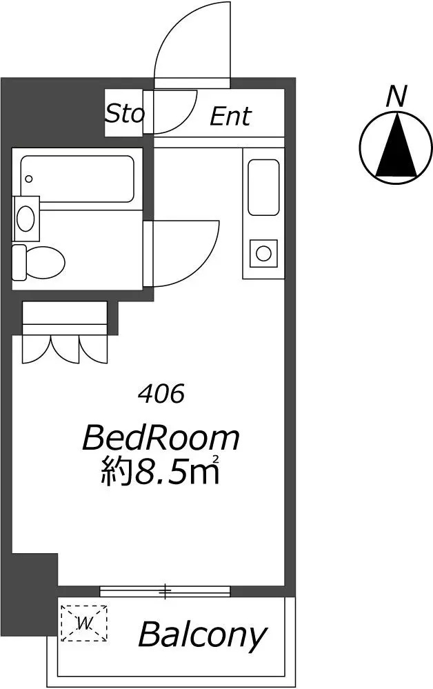 AP958 メゾン・ド・オーポン 406の間取り|




