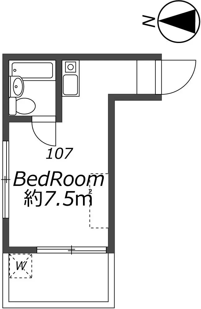 AP790 メゾン・ド・ラクテ 107の間取り|




