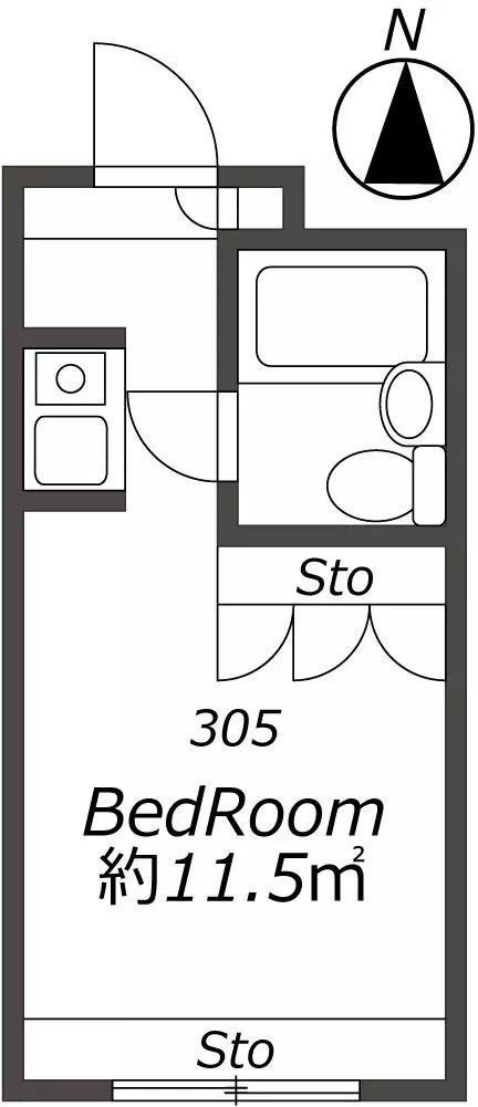 AP1256 メゾン・ド・レクトゥール 305の間取り|



