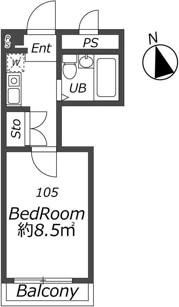 AP1197 マウスゲートハウス 105の間取り|



