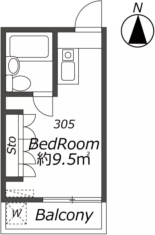 AP1166 メゾン・ド・荻窪 305の間取り|



