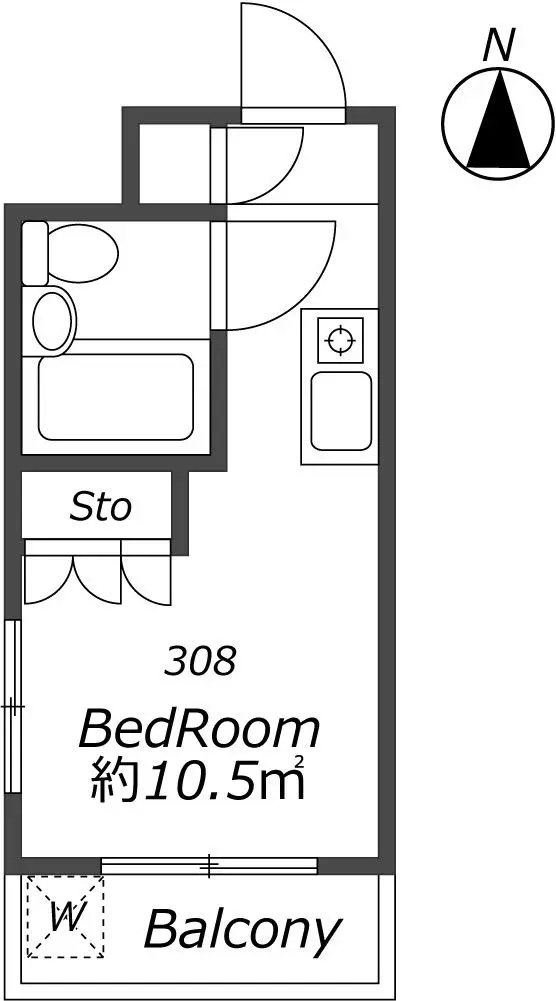 AP1147 メゾン・ド・ラビヤル 308の間取り|



