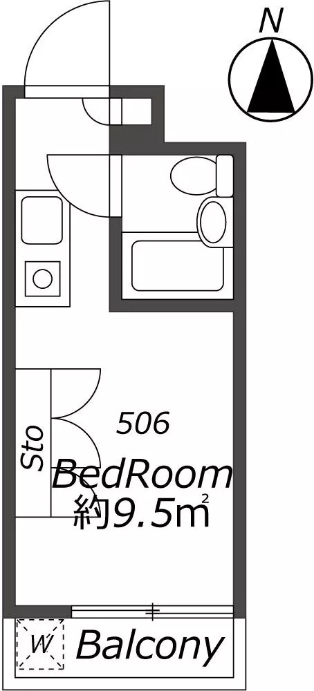 AP1134 メゾン・ド・オヌール 506の間取り|




