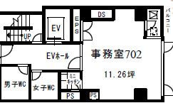 西長堀ビジネスゾーン7階の間取り