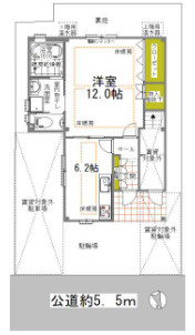 九条南3丁目TN1階の間取り