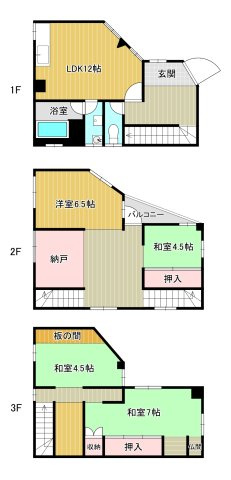 金岡町戸建ての間取り