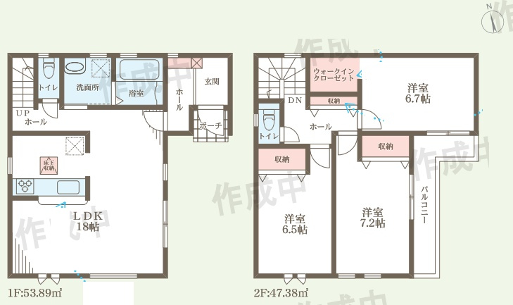 明石市西明石町　第4期　新築一戸建ての間取り