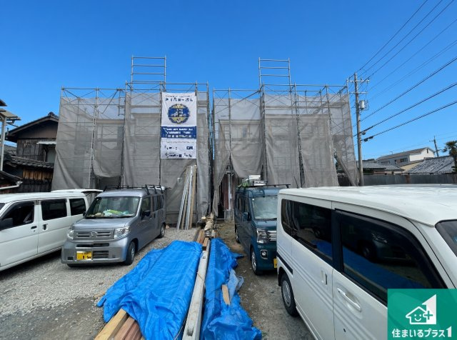 南丹市園部町若松町　新築一戸建ての外観|現在の進捗状況です！順調に作業進行中、完成が待ち遠しいです！詳細の間取り等、お気軽にお問い合わせください！

