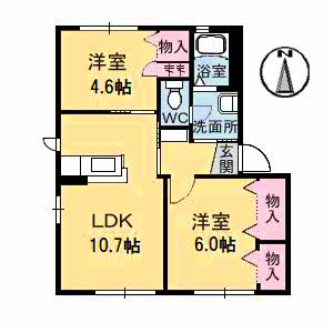 シャーメゾン藍住D棟の間取り