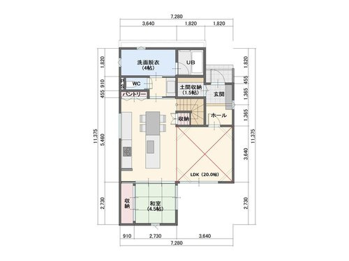 宇部市野中5丁目　一戸建ての間取り