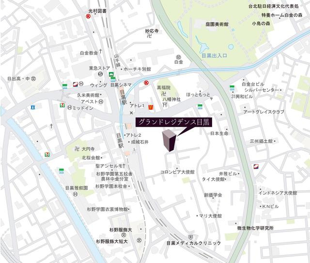 グランドレジデンス目黒の地図