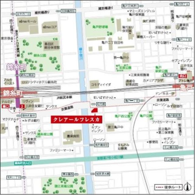 クレアールフレスカの地図