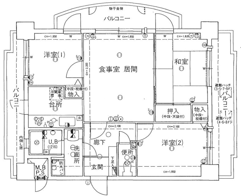 ライオンズマンション須磨月見山第三の間取り