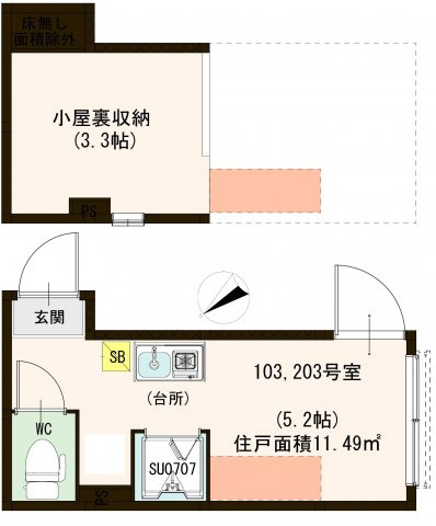 【間取り】 | Tiara北千住