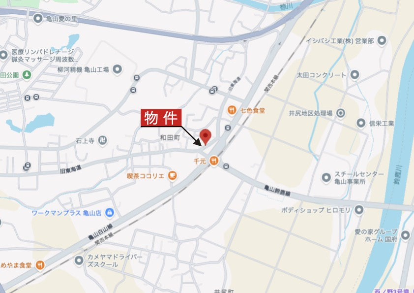 亀山市和田町《1号棟》の地図|広域Map