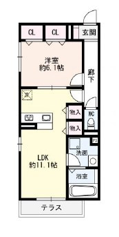 フェーブ島上の間取り