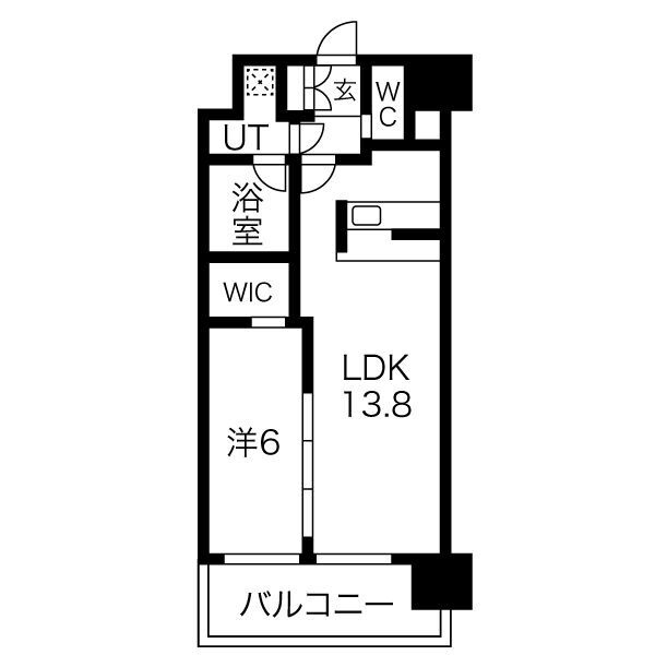 大阪市浪速区元町２丁目の賃貸マンションの間取り