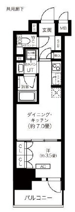 K-COURT谷町四丁目の間取り