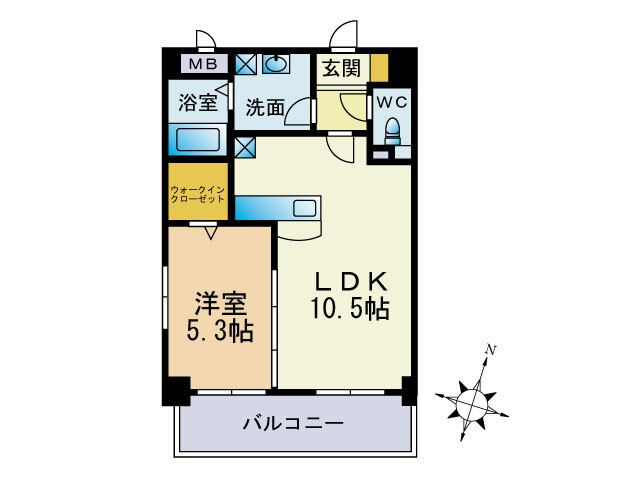 クレセント美野島の間取り