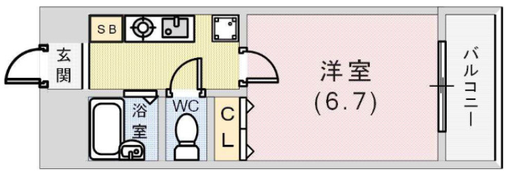 神戸市中央区旭通３丁目の賃貸マンションの間取り