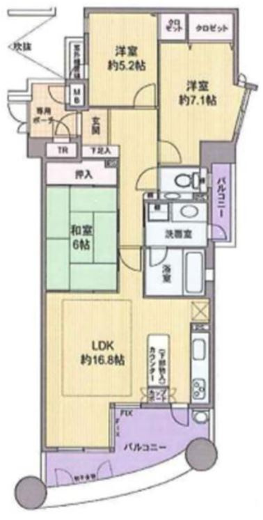 ソレイユ川西グランベールの間取り
