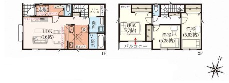 【仲介手数料無料】ふじみ野市新駒林4期―新築分譲住宅―限定2棟の間取り|駐車スペース並列2台+自転車っスペースも確保！キッチン横にパントリー、WICやSICなど豊富な収納スペースも魅力的です！！