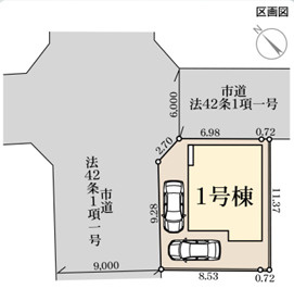 リーブルガーデン鹿児島市小松原の区画図