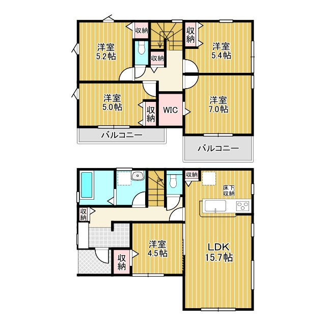 ●鈴鹿市白子町 新築戸建の間取り