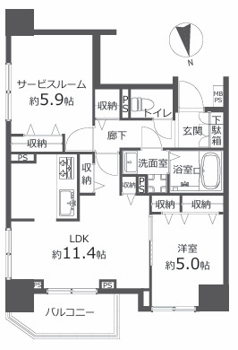 イクシア西新井の間取り