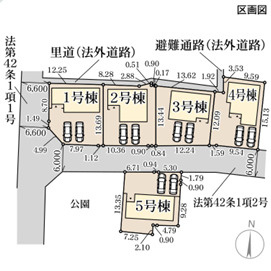 リーブルガーデン長浜市新庄寺町6期の区画図