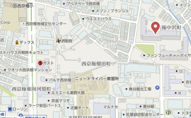サンシティ西京極2番館　3階の地図