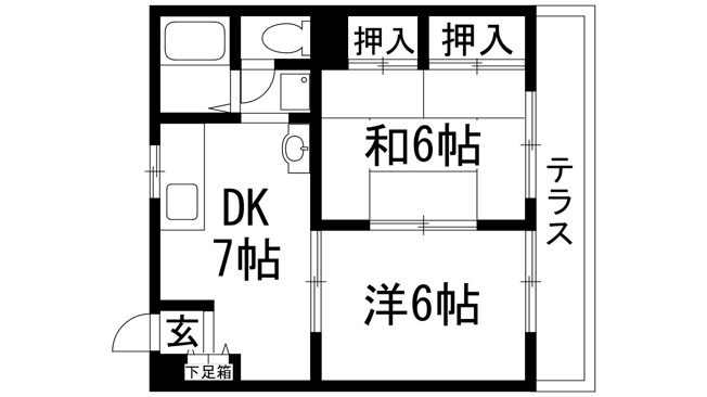 【間取り】 | スカイハイツ安倉