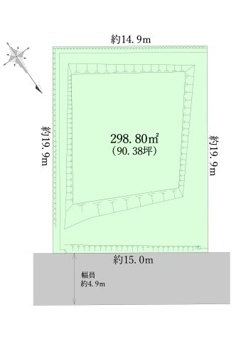 【ヴィレッタの杜】仁川高丸三丁目Ｂの土地図|敷地図です