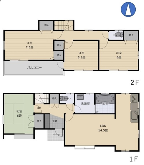 中古戸建　東松山市美土里町4-17の間取り
